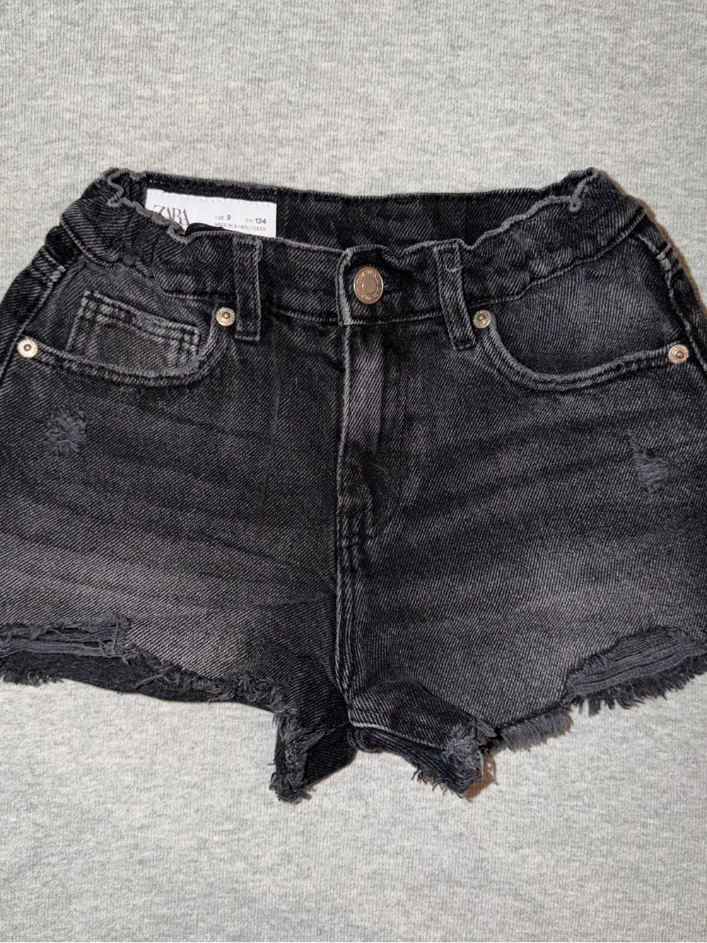 Zara Girls Black Denim Shorts